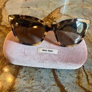 Miu Miu Tortoise Shell embellished sunglasses